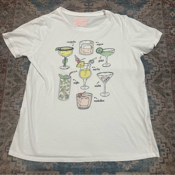Ban.do• women’s white cotton cocktail T-shirt size medium - Picture 5 of 10